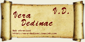 Vera Dedinac vizit kartica